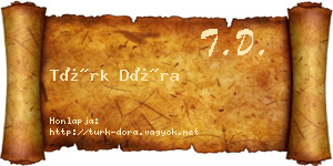Türk Dóra névjegykártya